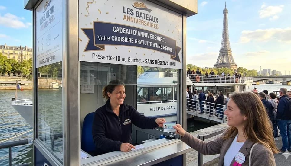 Croisière guidée gratuite d'une heure sur la Seine