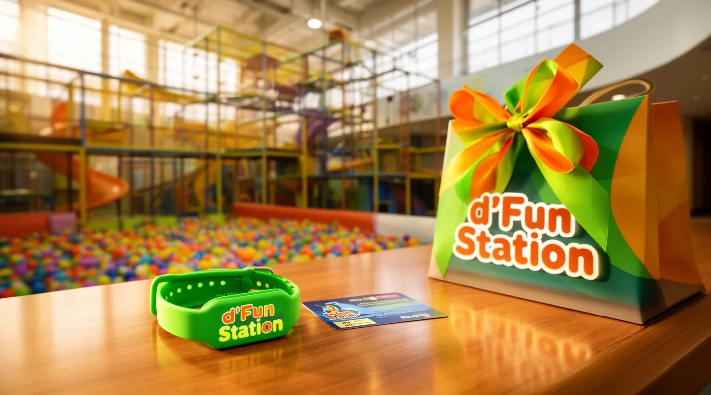 Tiket gratis untuk bermain di d’Fun Station pada hari ulang tahun.