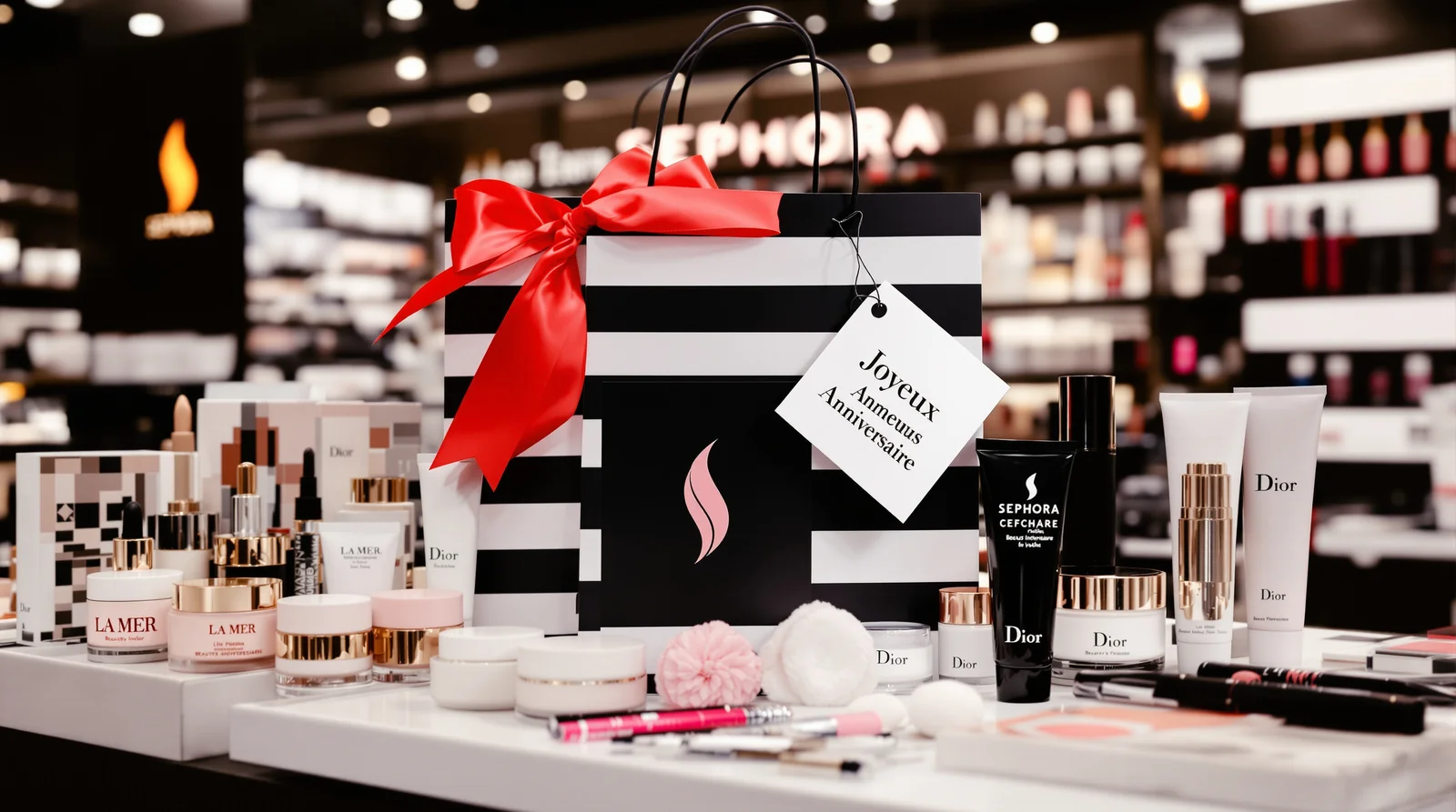 Cadeau d'anniversaire et bon d'achat Sephora